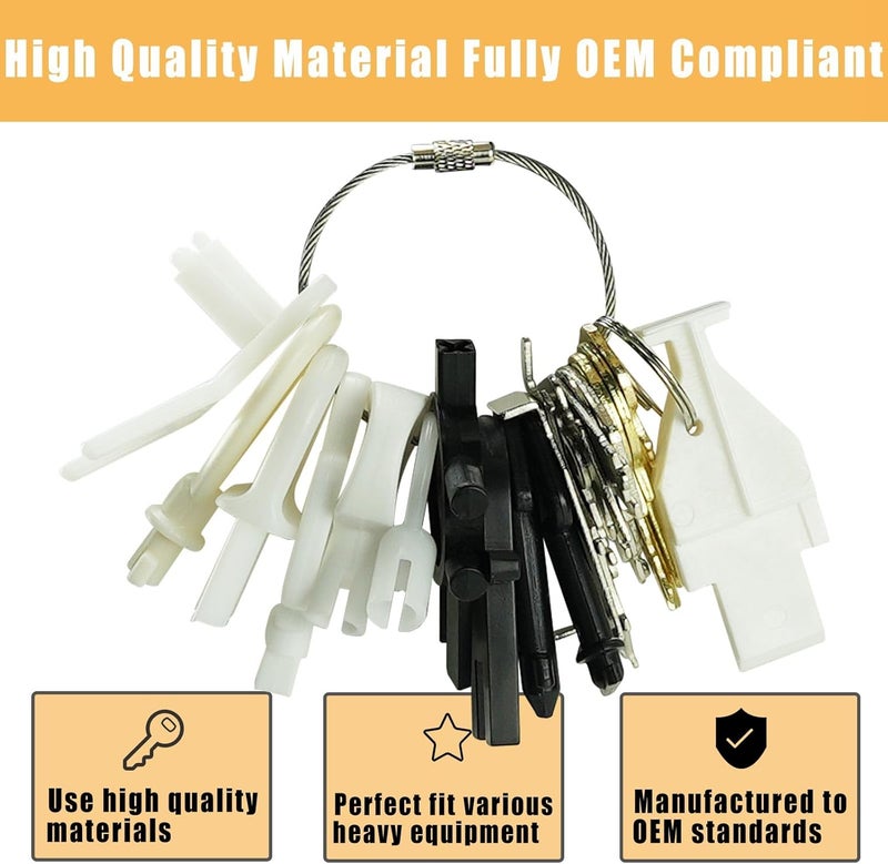 MANUTEX 21 Pcs Dispenser Key Set for Waffle San Ja-mar Geo-rgia Pa-cific to-rk Kim-berly Cl-ark Bra-dley Paper Towel Toilet Paper Soap Dispensers Replacement Keys Cat 74 E114 Key - Image 4